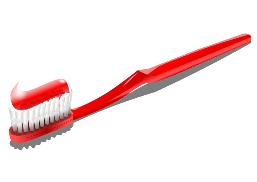 Image brosse A  dents avec dentifrice